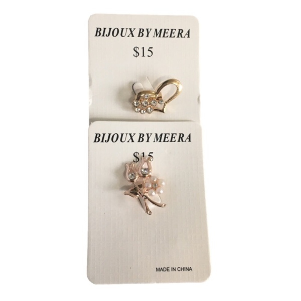 Bijoux BY MEERA BROOCH PINS SET OF 2‎